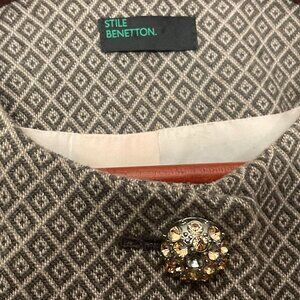 Gorgeous Benetton Elegant Straight Fit Coat: Size S
